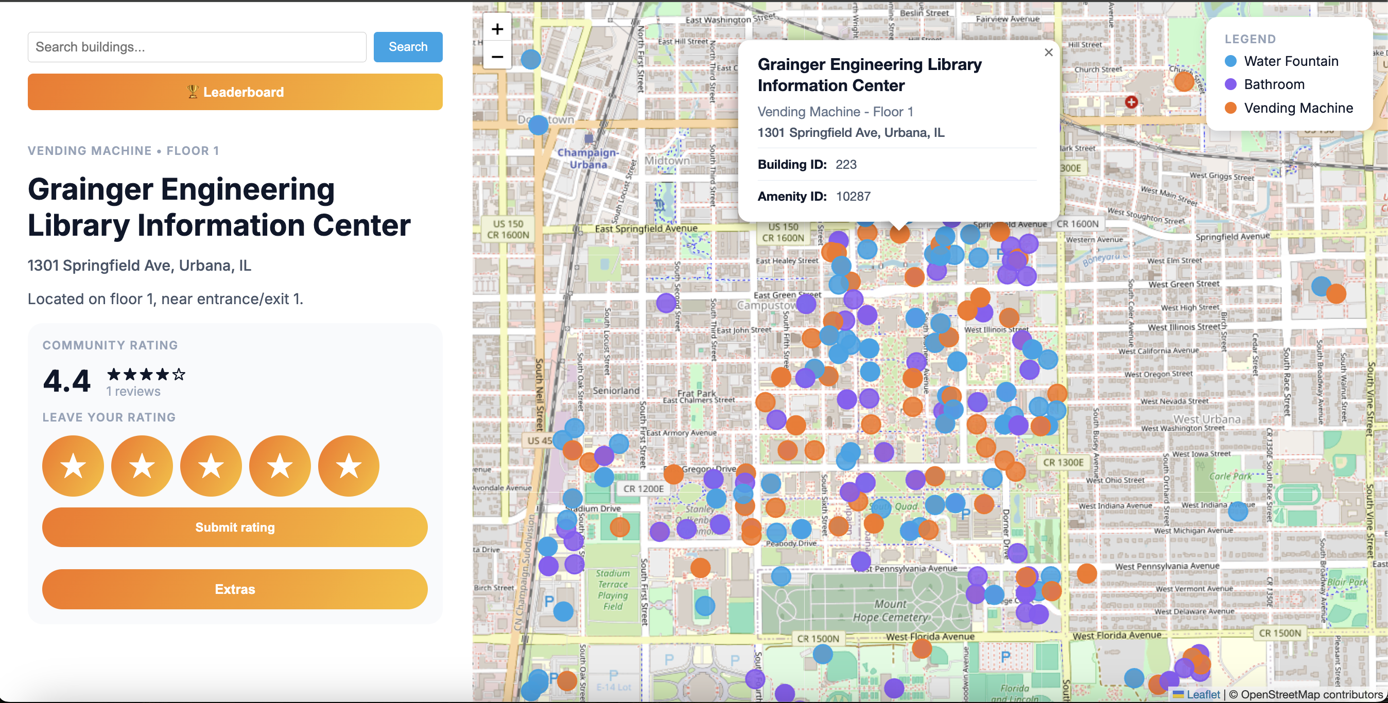 Campus Amenities Tracker
